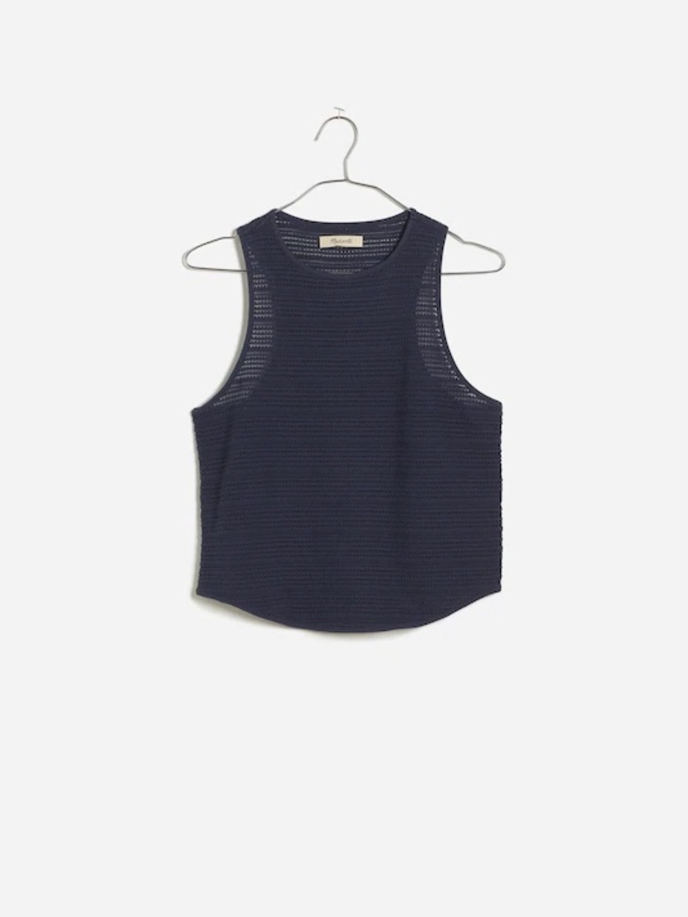 Madewell Navy Crochet Sleeveless Tank
